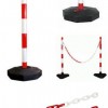 PVC Queuing barrier post with water base